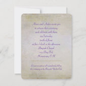 Butterfly op Lilacs bruiloft nodig Kaart (Achterkant)