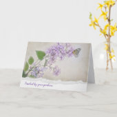 Butterfly op Lilacs Hartelijk dank Kaart (Gele Bloem)