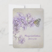 Butterfly op Lilacs Vow Renewal Kaart (Voorkant)