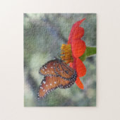 Butterfly op Mexicaanse zonnebloem Puzzle Legpuzzel (Verticaal)