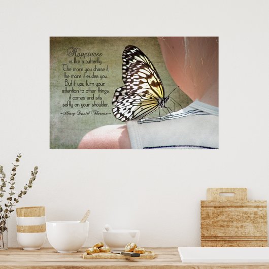 Butterfly op mijn schouder poster (Keuken)