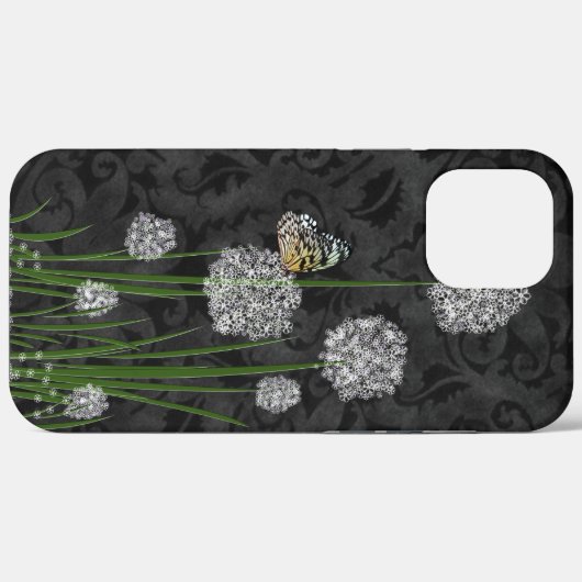 Butterfly op Puff Flower Case-Mate iPhone Case (Achterkant (horizontaal))