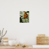 Butterfly op Queen Anne's Lace Poster (Keuken)