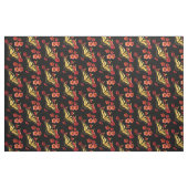 Butterfly op Red Flowers Fabric Stof (Fat Quarter)