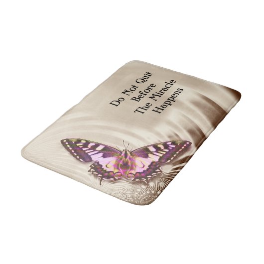 Butterfly op satijnachtergrond badmat (Gekanteld)