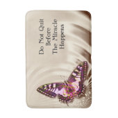 Butterfly op satijnachtergrond badmat (Voorkant Verticaal)