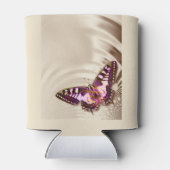 Butterfly op satijnachtergrond blikjeskoeler (Achterkant)