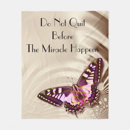 Butterfly op satijnachtergrond fleece deken (Voorkant)