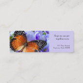 Butterfly op sproeiers mam mini visitekaartje (Achterkant)