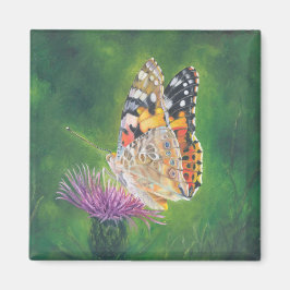 Butterfly op Thistle Fridge Magnet