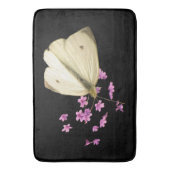 Butterfly op Verbena Flowers Bath Mats Badmat (Voorkant Verticaal)