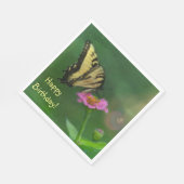 Butterfly op Zinnia Birthday Servet (Hoek)
