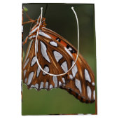 Butterfly Oranje en White Spotted Green Photo Medium Cadeauzakje (Voorkant)
