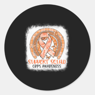 Butterfly Oranje Rainbow Support Squad CRPS Awaren Ronde Sticker