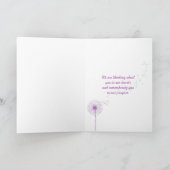 Butterfly Orchid Thinking of You Kaart (Binnen)