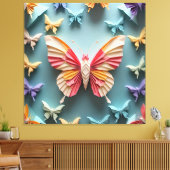 Butterfly Origami Canvas Afdruk (Insitu (Woonkamer))