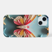 Butterfly Origami iPhone 15 Case (Achterkant horizontaal)