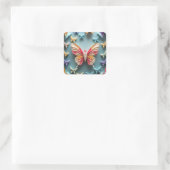 Butterfly Origami Vierkante Sticker (Tas)