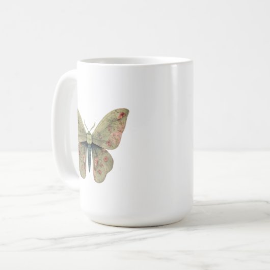 Butterfly Outline Classic Mok – 15 oz (Voorkant links)