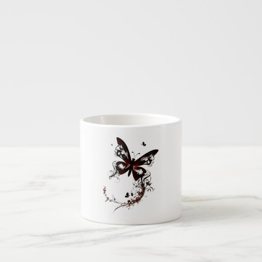 Butterfly Outline Specialty Espresso Mok (Voorkant)