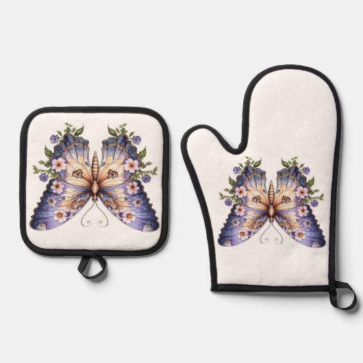 Butterfly Ovenwant & Pannenlap Set (Voorkant)