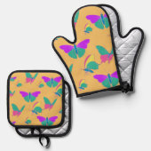 Butterfly Ovenwant & Pannenlap Set (Voorkant / Achterkant)