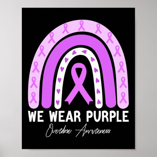 Butterfly Overdose Awareness Maand Paarse Lint Poster (Voorkant)