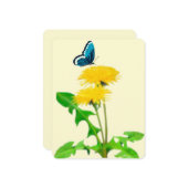 Butterfly Paardenbloem Note Kaart Notitiekaartje (Voorkant / Achterkant in situ)