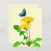 Butterfly Paardenbloem Note Kaart Notitiekaartje (Voorkant / Achterkant)