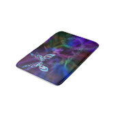 Butterfly Paars Abstracte Bath Mat (Gekanteld)