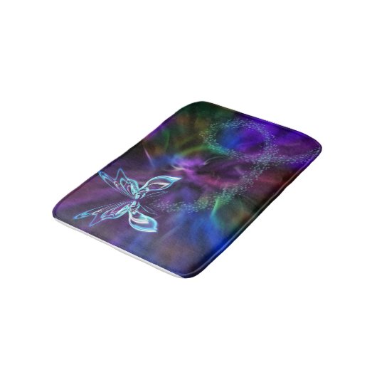 Butterfly Paars Abstracte Bath Mat (Gekanteld)