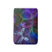 Butterfly Paars Abstracte Bath Mat (Voorkant Verticaal)