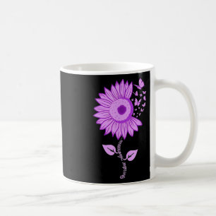 Butterfly Paars Ribbon Sunflower Overdose Awarene Koffiemok