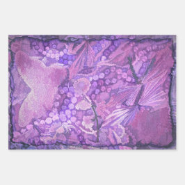 Butterfly  Paars Victoriaans Stijl Romantisch Inpakpapier Vel