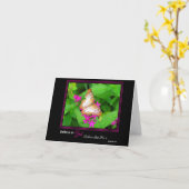 Butterfly Paarse grens LDS Notecard Kaart (Gele Bloem)