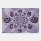 Butterfly Paarse  Hippie Boho Inpakpapier Vel (Voorkant)