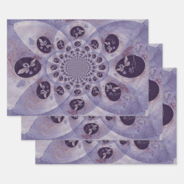 Butterfly Paarse  Hippie Boho Inpakpapier Vel