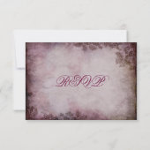  Butterfly Paarse Rustic Wedding RSVP-kaarten RSVP Kaartje (Achterkant)