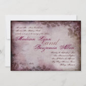  Butterfly Paarse Rustic Wedding Uitnodiging (Voorkant)