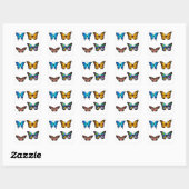 butterfly pack vierkante sticker (Vel)