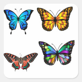 butterfly pack vierkante sticker