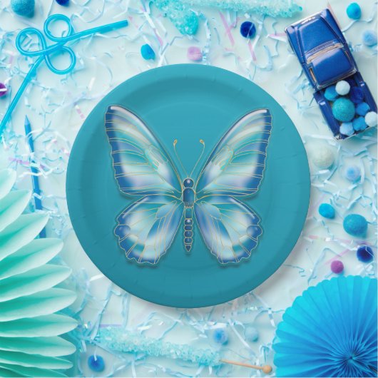 Butterfly Papieren Bordje (Feest)