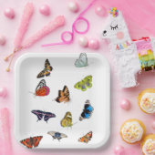 Butterfly Papieren Bordje (Feest)