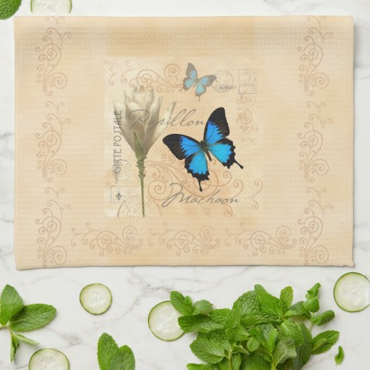 Butterfly Papillon Kitchen Towel - Desert Bloom Theedoek (Gevouwen)