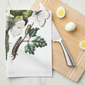 Butterfly Papillon Old Illustration Theedoek (Quarter Fold)