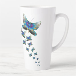 Butterfly Parade Mug – Vivid Flight in Color Latte Mok
