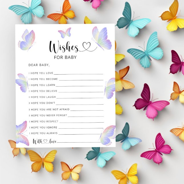 Butterfly - partijspel | wensen voor baby (Creator heeft geüpload)