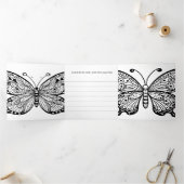 Butterfly Party Favor Kleuren en Journaling Drieluik Uitnodiging (Binnen)