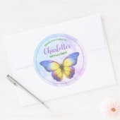 Butterfly Party Favoriet Dank u Stickers (Envelop)