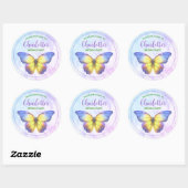 Butterfly Party Favoriet Dank u Stickers (Vel)